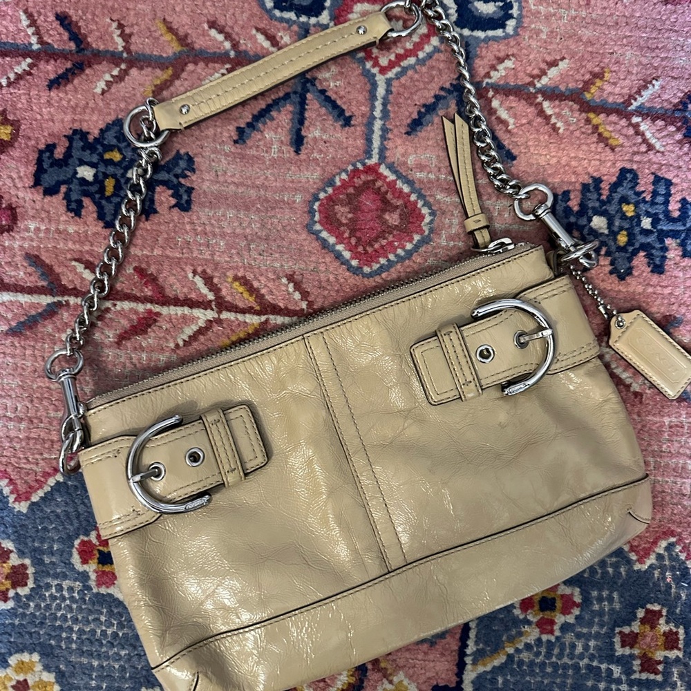 Coach 90s shoulder purse/clutch with removable chain strap